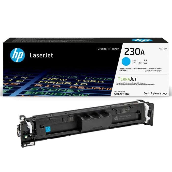 HP Toner Original 230A/W2301A Cyan 1,800 pages LaserJet Pro 4203/4303 - S-Tech