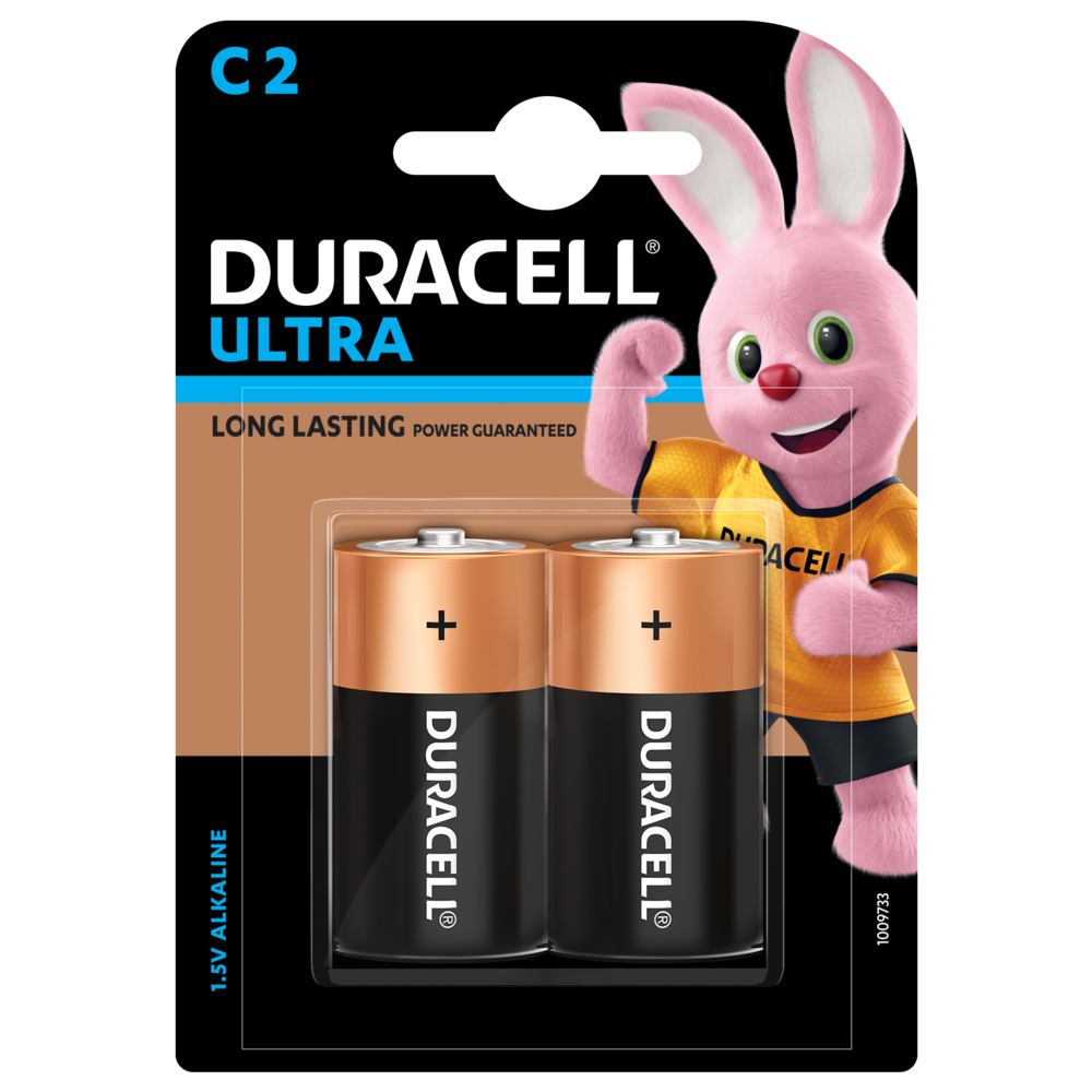 Battery duracell ultra c 1.5V 2pcs