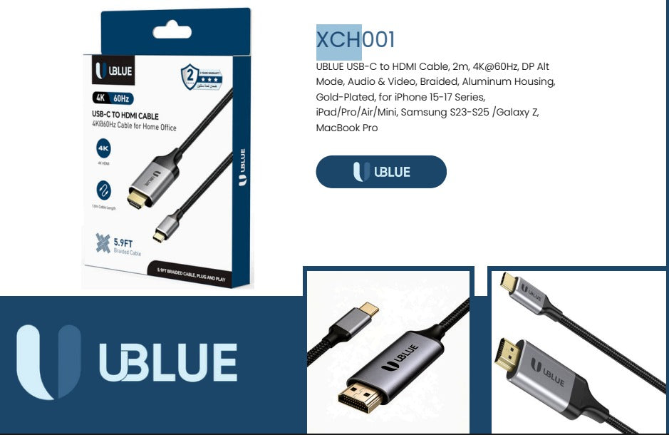UBlue TYPE-C TO HDMI (XCH001)