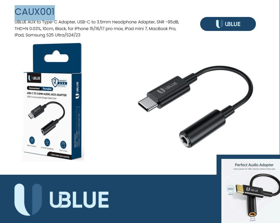 UBlue USB -C 3.5MM (CAUX001)