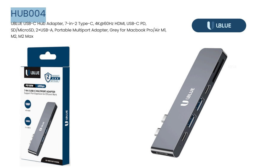 Ublue 7 IN 2 HUB Docking (HUB004)