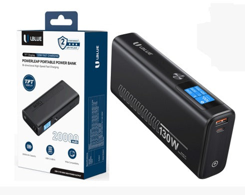 UBlue Laptop Power Bank 20000mAh,130W USB-C Portable Charger(PB007)
