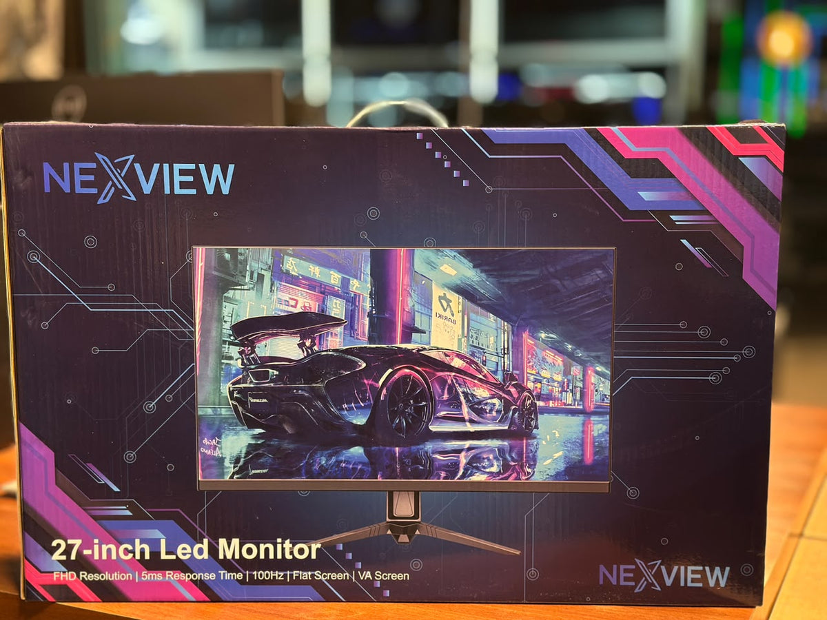 NEXVIEW 27 inch Monitor,FLAT,FHD,1920*1080,Frameless,100HZ fix stand,color box