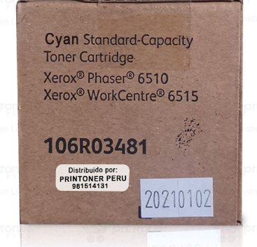 Xerox Toner Original Cyan 106R03481 STD-6510/6515