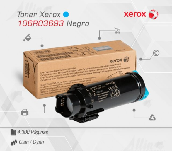 Xerox Toner Original Cyan 106R03693 HIGH-6510/6515