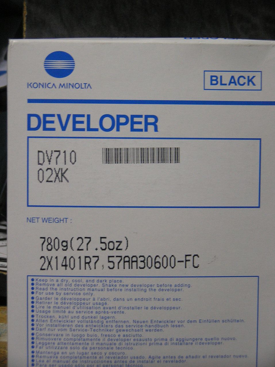 كونيكا مينولتا المطور الأصلي الأسود DV-710 BH-600/750/751/601