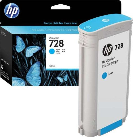 HP Ink Original Cyan 728/F9J67A PLOTTER/T730/T830 130ML - S-Tech
