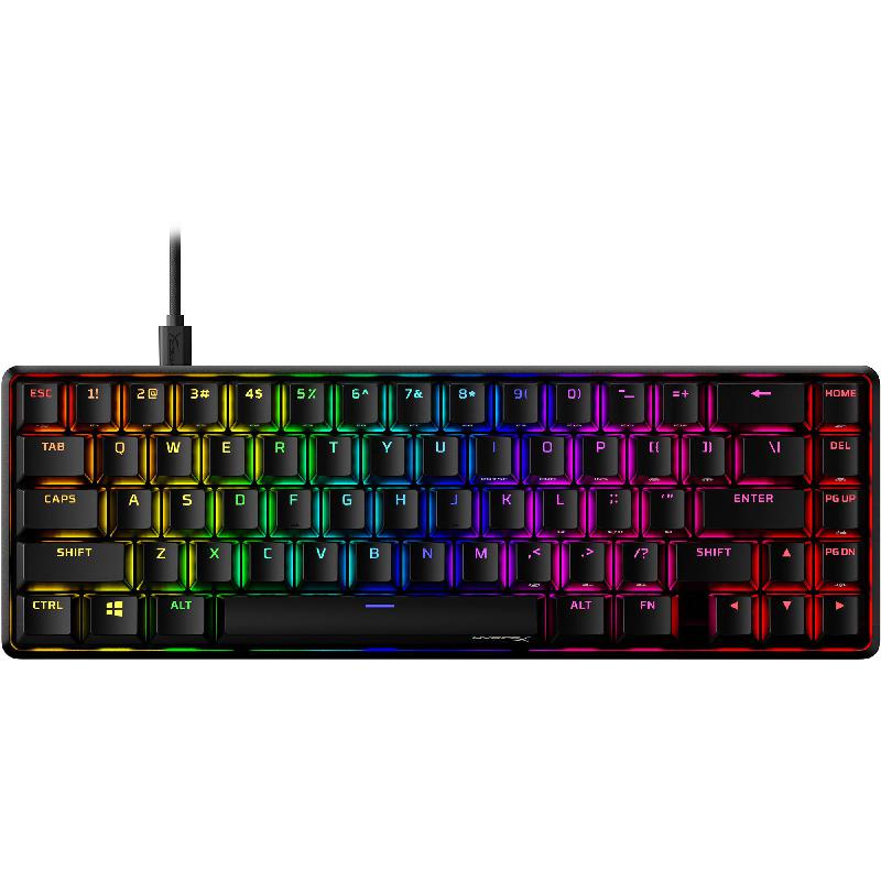 HyperX Alloy Origins 65 RGB Red/Aqua Gaming Keyboard Wired (Windows OS) Black 4P5D6AA