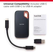 قرص SanDisk المحمول SSD Extreme بسعة 2 تيرابايت (حتى 1050 ميجابايت/ثانية)