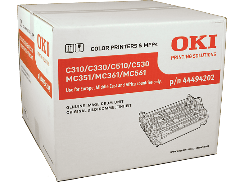 وحدة طبلة Oki الأصلية باللون الأسود / السماوي / الأرجواني / الأصفر 44494202 C310/510/531/351/362