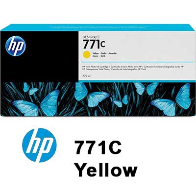 حبر HP الأصلي باللون الأصفر 771C/B6Y10A Z6200/ 775ML