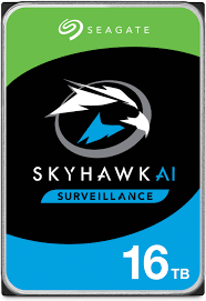 Seagate Skyhawk AI 16TB SATA 6Gb/s 3.5" Internal Hard Drive, 512MB Cache, 7200RPM Speed, 285/272Mb/s Max Transfer Rate, For DVR NVR Security Camera System | ST16000VE004