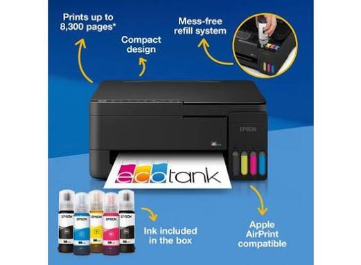 Epson Printer EcoTank Home L3351,Print, copy, scan with Wi-Fi