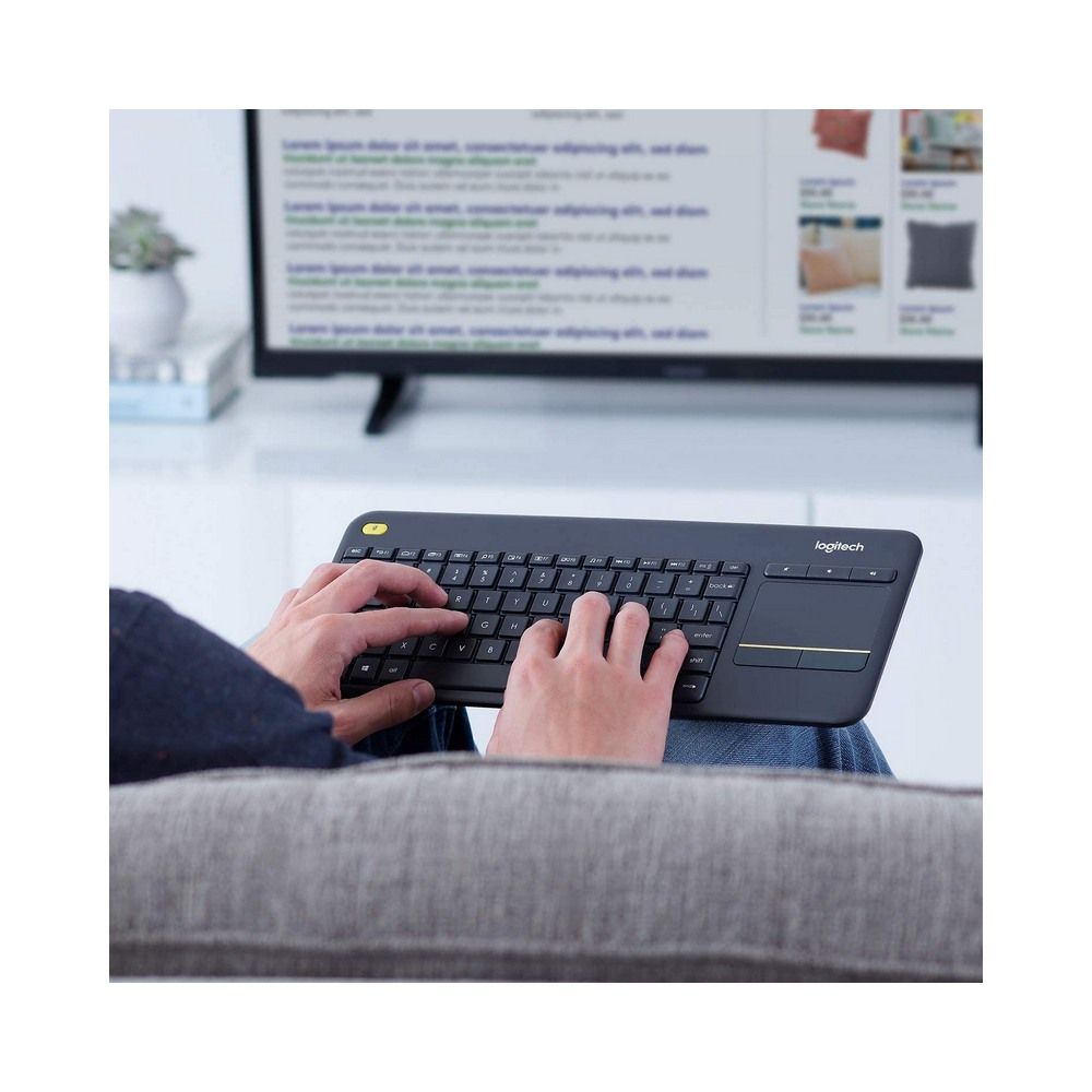 Logitech K400 Wireless Touch Keyboard – Built-in Touchpad & Compact Design