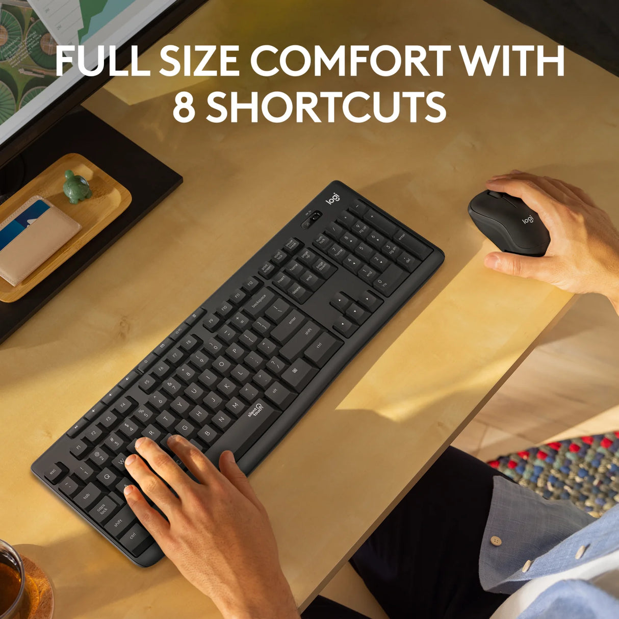 Logitech MK295 Silent Wireless Keyboard & Mouse Combo – Noise-Reducing Design