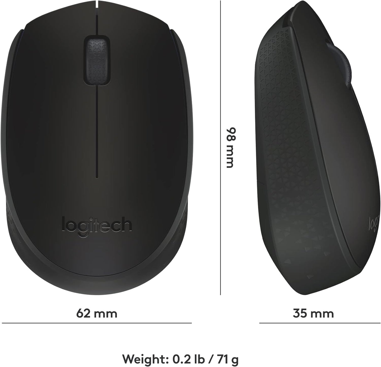 Logitech M171 Wireless Mouse – Black | Reliable & Comfortable