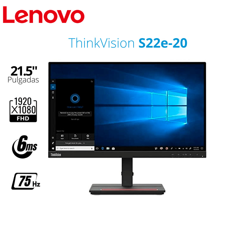 LENOVA MONITOR S22e-20 21.5" Monitor - HDMI,