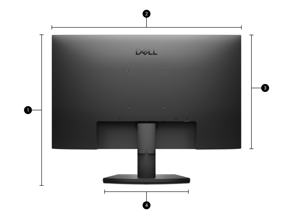 Dell E2425HM | 24" FHD IPS Monitor | 100Hz | HDMI, DisplayPort & VGA | Anti-Glare | ComfortView | 3-Year Warranty