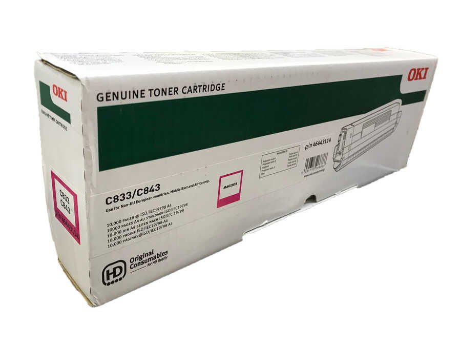 Oki Toner Original Magenta 46443114 HIGH CAP -C843/C833-10K
