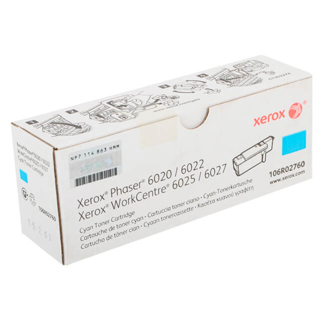 Xerox Toner Original Cyan 106R02760 6020/6022/6025/6027