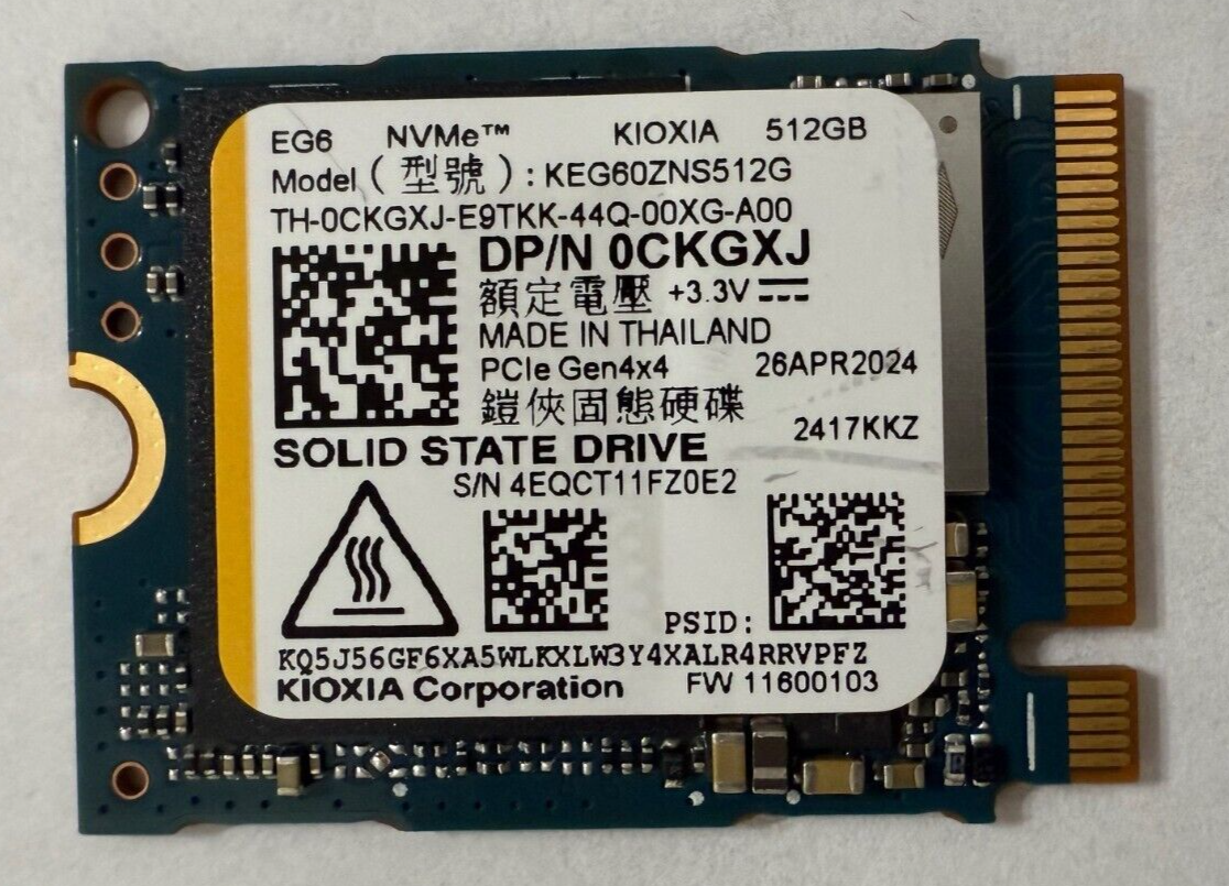 KIOXIA 512GB M.2 NVMe Mini SSD