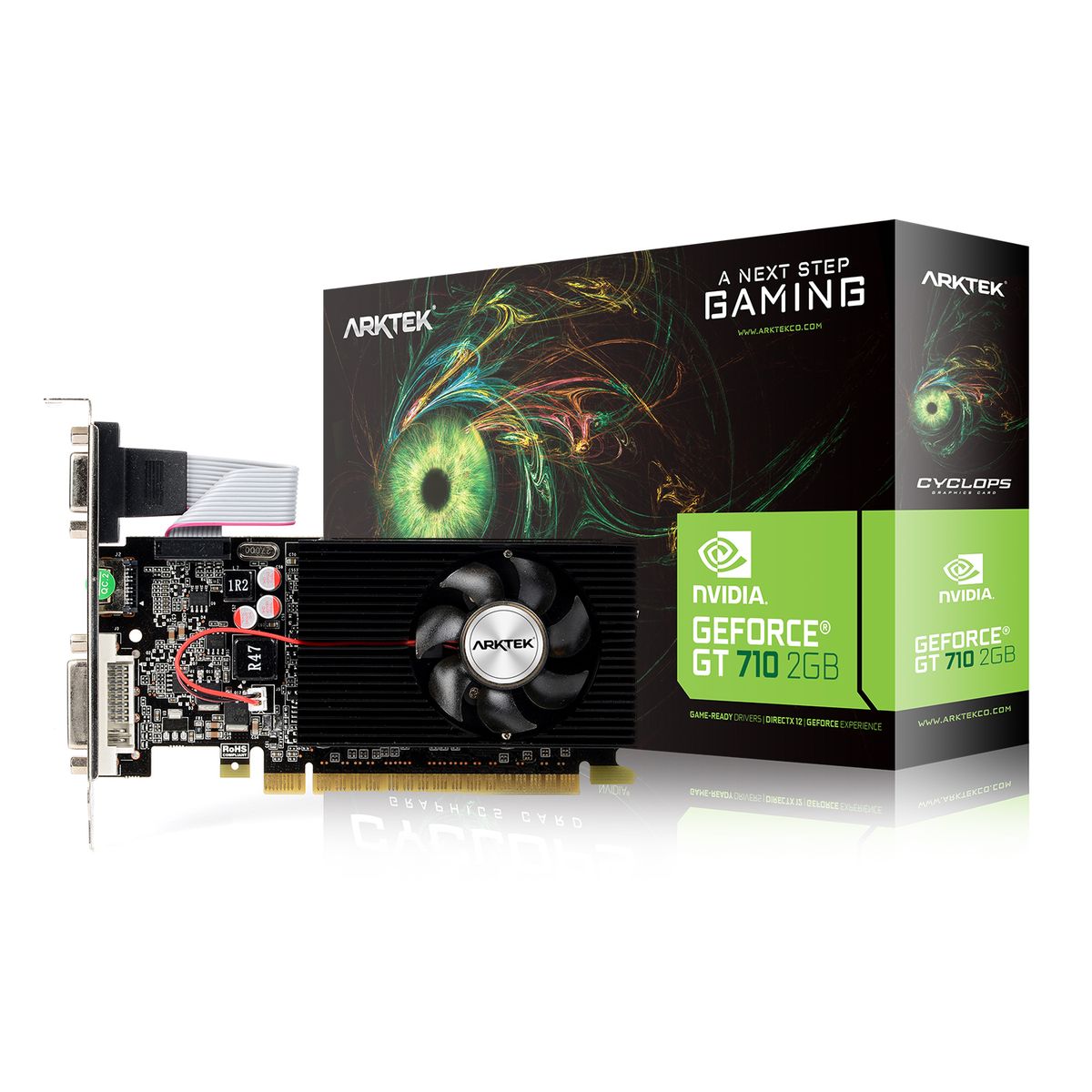 Arktek GeForce GT 710 | 4GB DDR3 | 64-Bit | VGA / HDMI / DVI | Low Profile Graphics Card