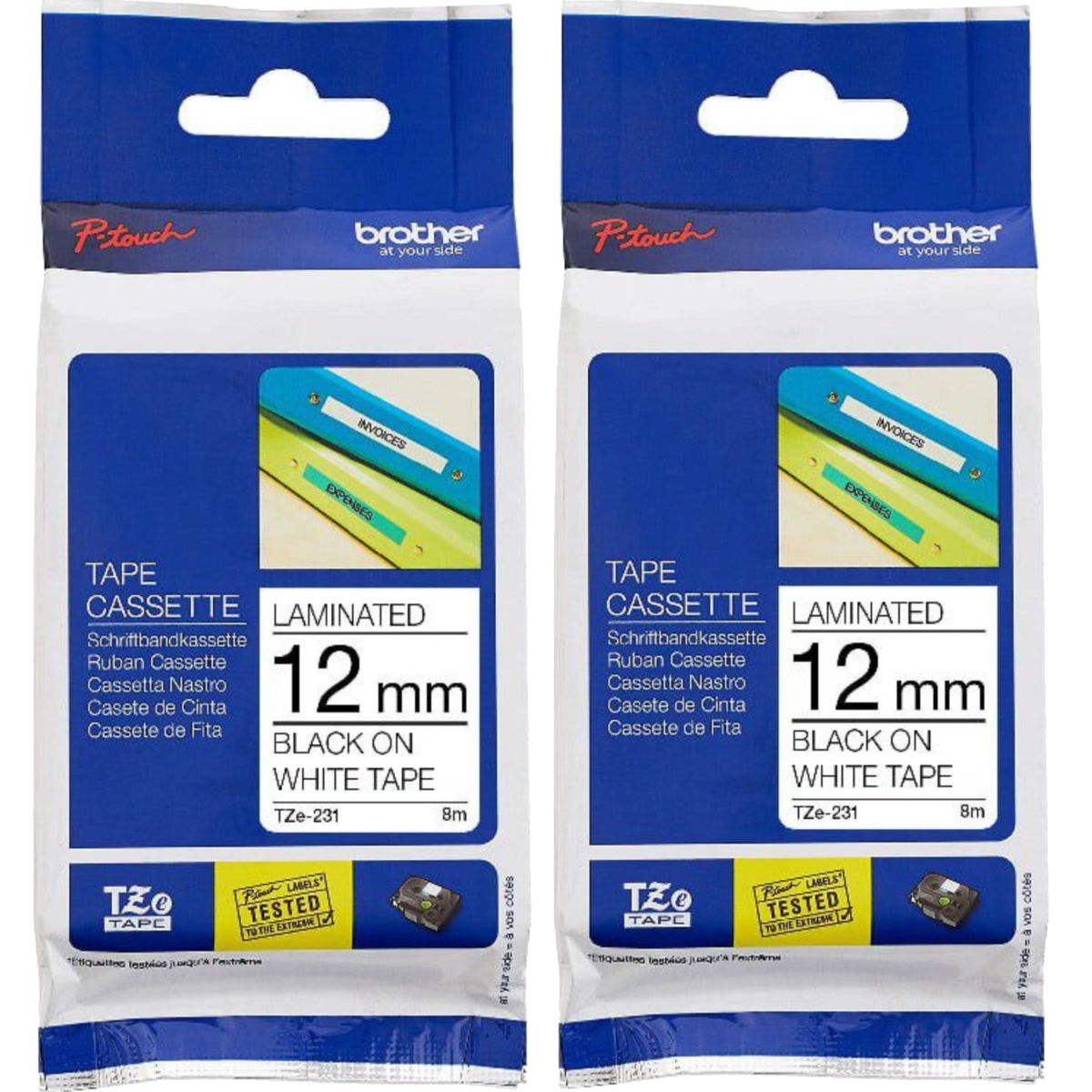 Brother Tape 12MM BLACK & WHITE