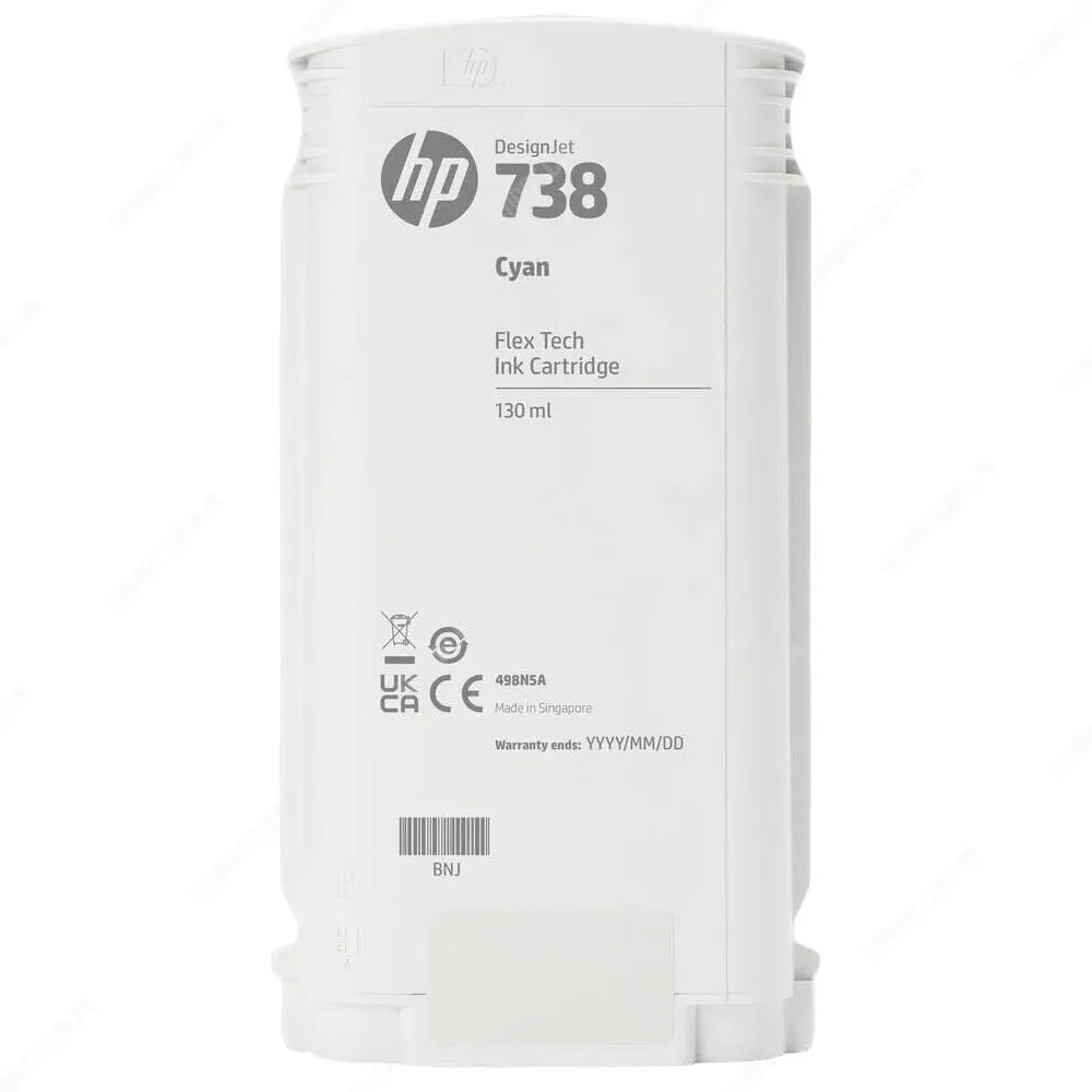 حبر أصلي HP 738/498N5A-130ML Cyan للطابعات T850/T950