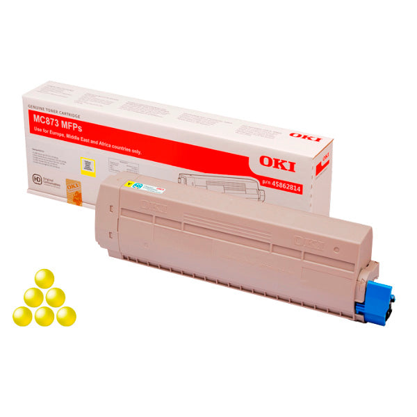 Oki Toner Original Yellow 45862845 MC873-10K-NEU