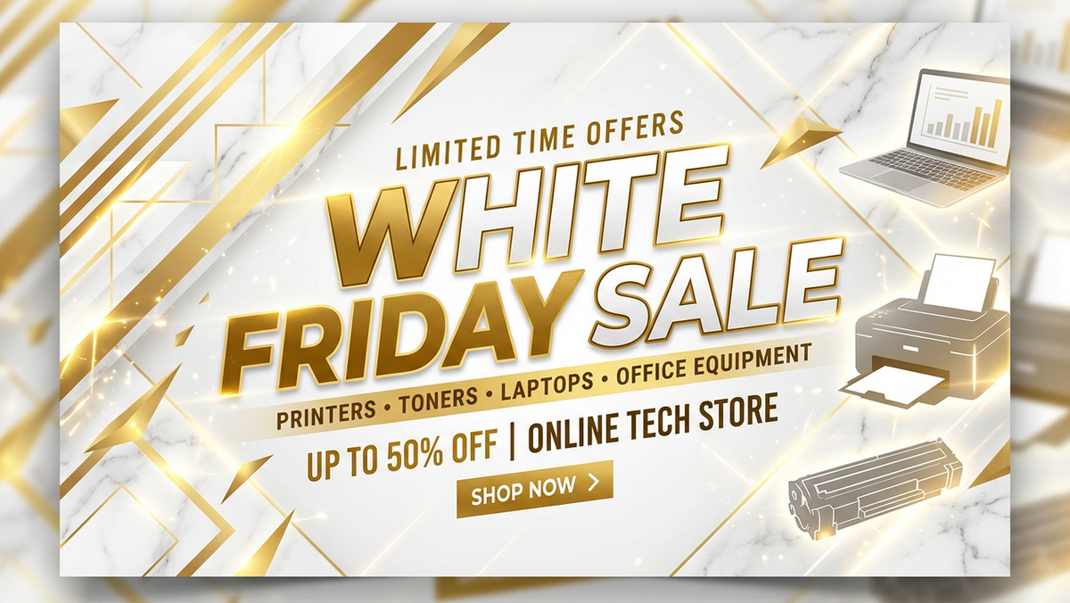 White Friday sale: up to 50% off printers, toners, laptops and office equipment at S-Tech