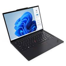 Black Lenovo T14 with the default windows screen