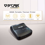 OSCAR POS88MW طابعة محمولة سوداء اللون USB+WIFI