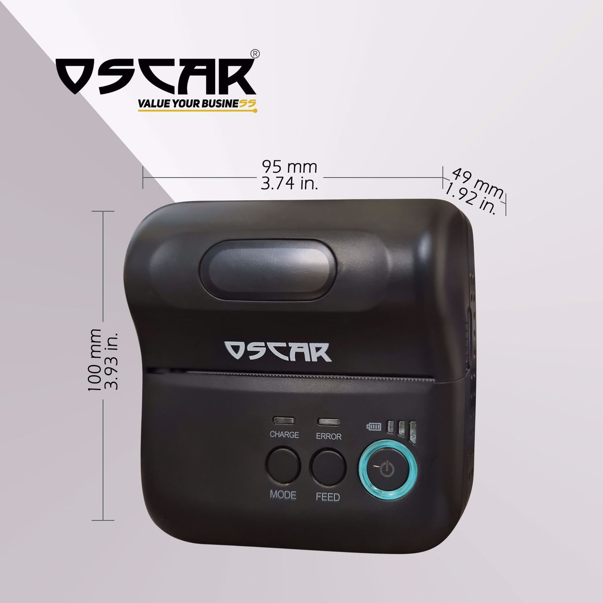 OSCAR POS88MW طابعة محمولة سوداء اللون USB+WIFI