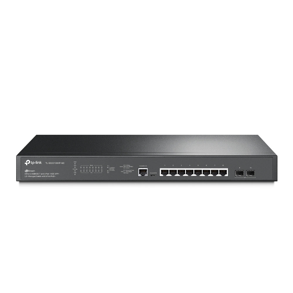 TP-Link TL-SG3210XHP-M2 JetStream™ 8-Port 2.5GBase-T and 2-Port 10GE SFP+ L2+ Managed