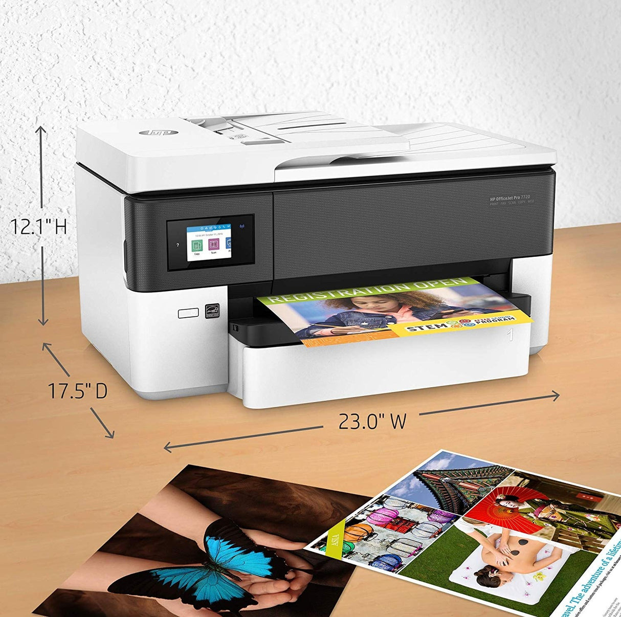 HP Officejet Pro 7720/Y0S18A Wide Format Wireless All-in-One Printer, White