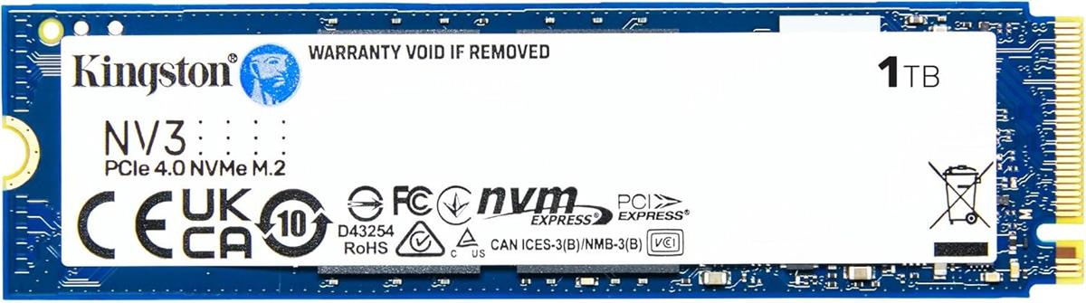 Kingston NV3 | 1TB M.2 2280 NVMe PCIe 4.0 SSD | Up to 3500MB/s Read | Reliable High-Speed Storage