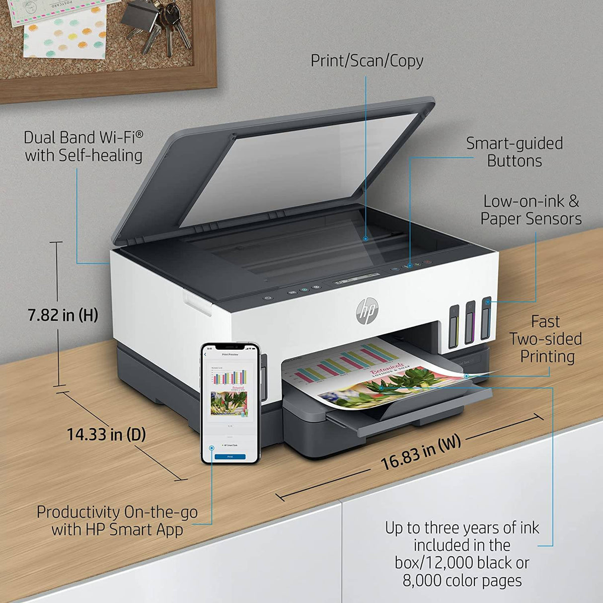 HP Printer AIO Smart Tank 720/6UU46A Wireless Mfp