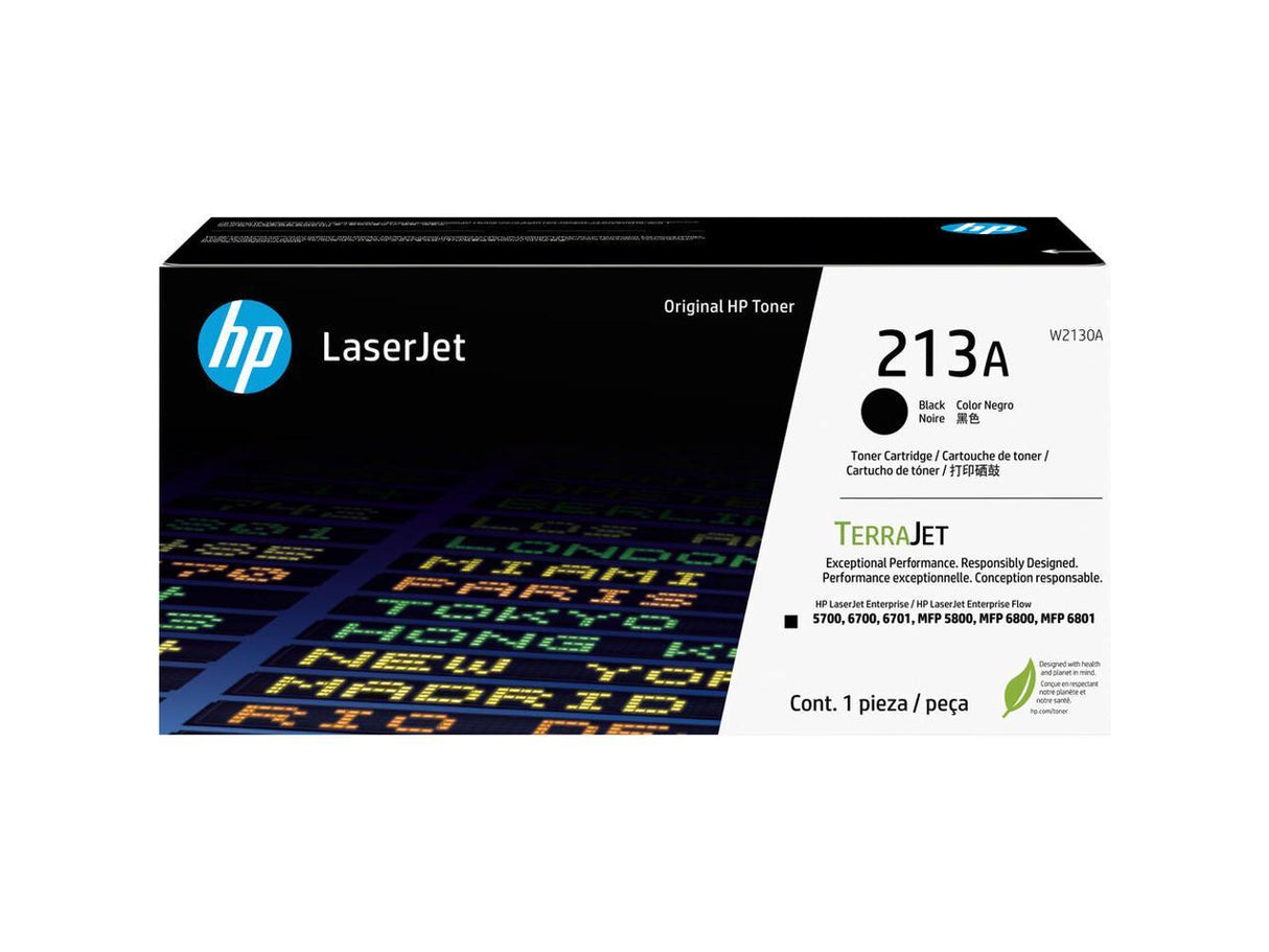 حبر HP أصلي 213A/W2130A أسود 3500 صفحة LaserJet Enterprise 5700/ 6700/ 6701 MFP 5800/6800/6801