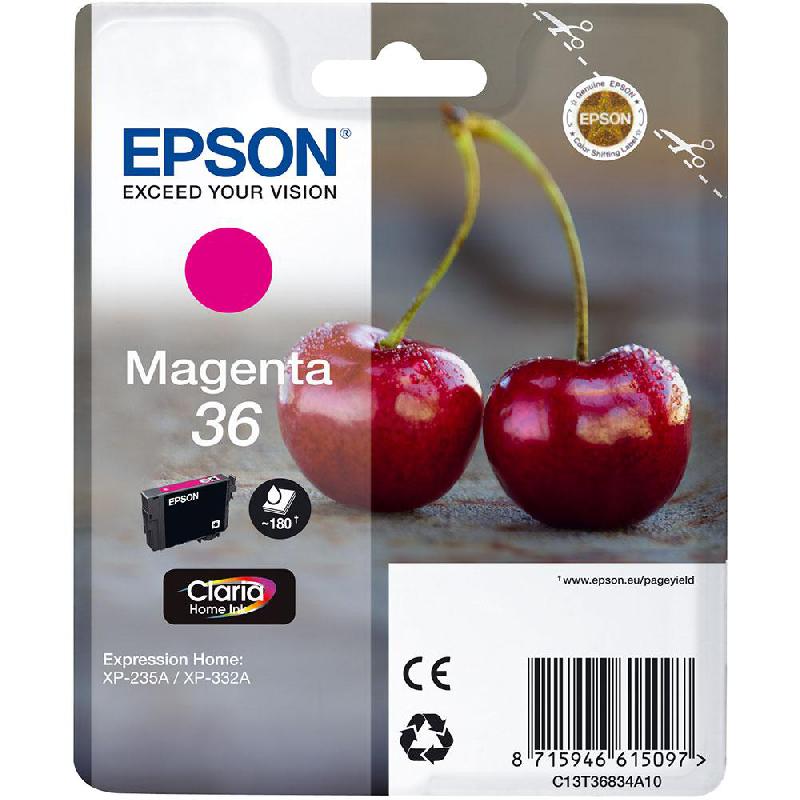 خرطوشة حبر أصلية من نوع Epson Ink Magenta 36/XP-332A