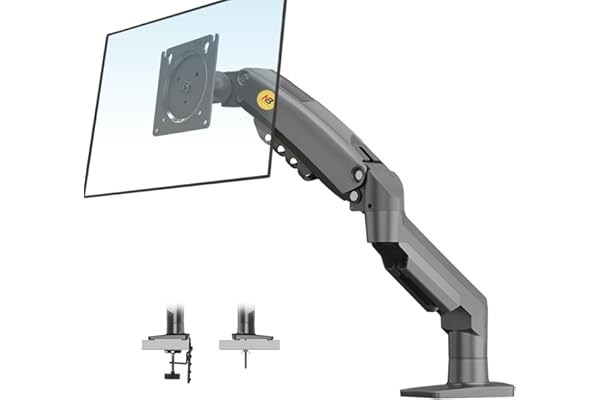 حامل شاشة NB North Bayou المكتبي مع ذراع دوار كامل الحركة مع زنبرك غازي للشاشات مقاس 17-30 بوصة (في حدود 4.4 رطل إلى 19.8 رطل) حامل شاشة الكمبيوتر F80
