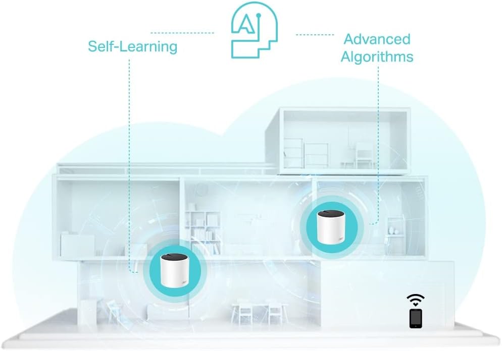 نظام TP-Link Deco X55 (3 قطع) AX3000 لشبكة Wi-Fi 6 للمنزل بالكامل