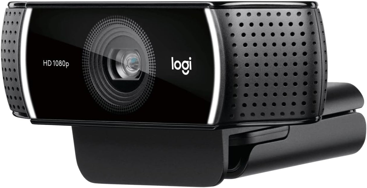 Logitech C922 Pro Stream Webcam, HD 1080p/30fps or HD 720p/60fps Hyperfast Streaming, Stereo Audio, HD light correction, Autofocus, For YouTube, Twitch, XSplit, PC/Mac/Laptop/Macbook/Tablet - Black