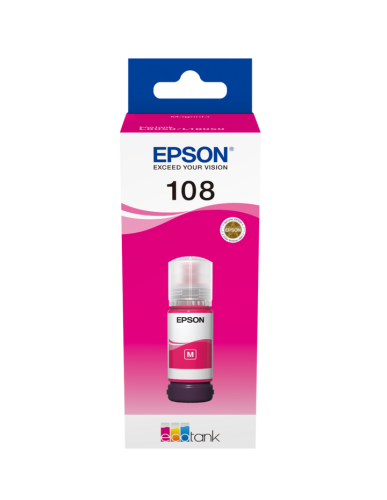 حبر إبسون الأصلي أرجواني 108 C13T09C34A سعة 70 مل EcoTank L8050/L18050