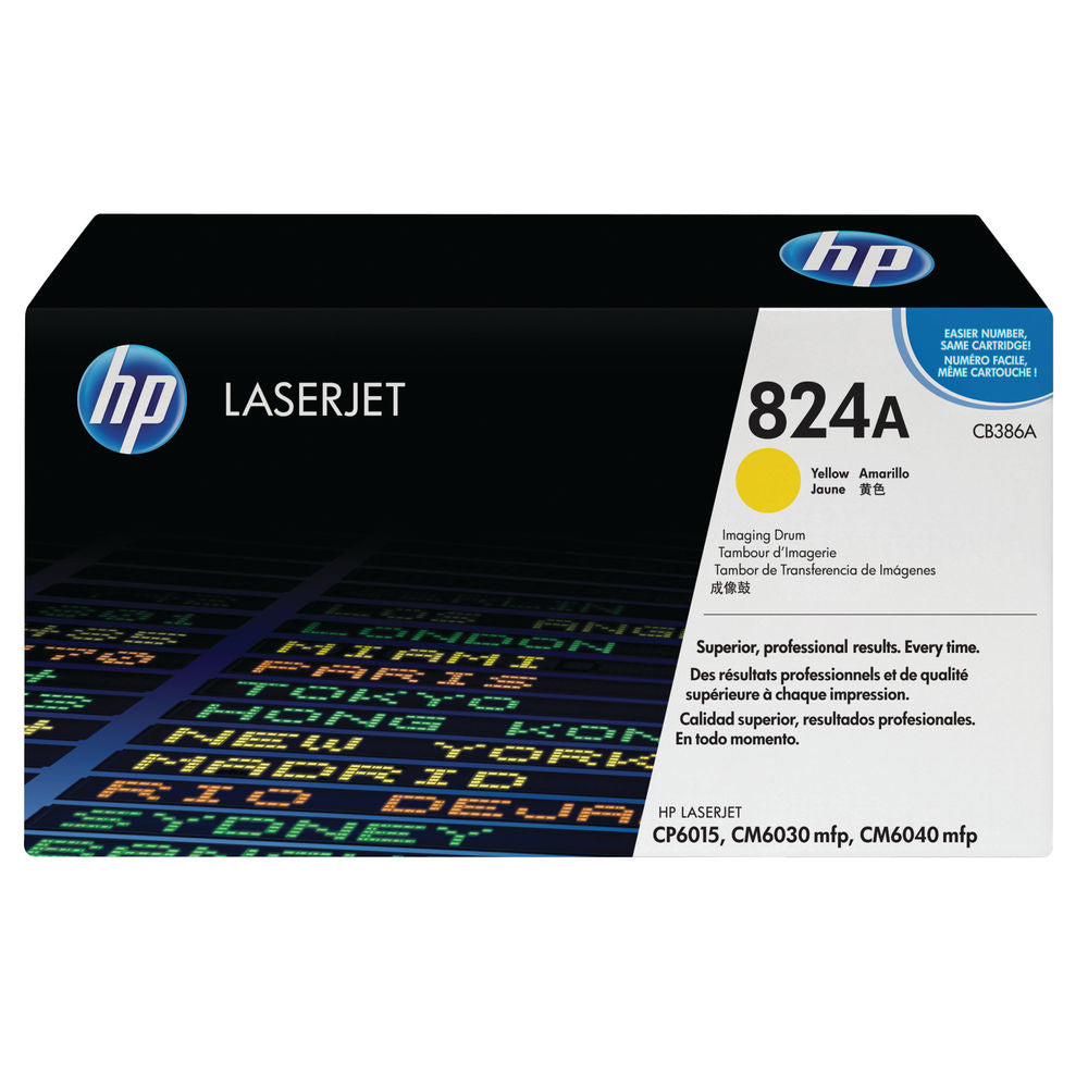 وحدة طبلة HP الأصلية باللون الأصفر 824A/CB386A