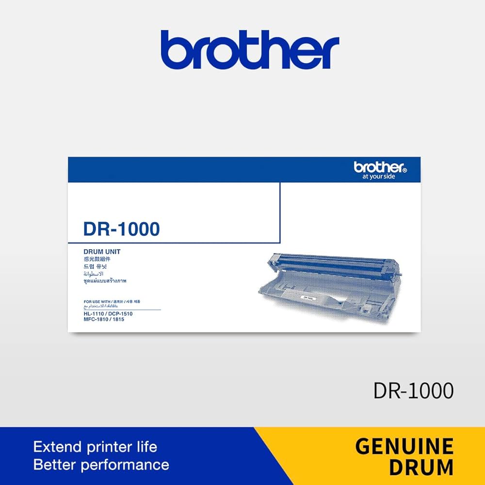 Brother Drum Unit Original Black DR-1000 HL-1110/DCP-1510/MFC-1810/1815