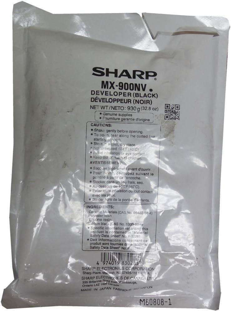 طابعة Sharp DEVELOPER الأصلية باللون الأسود 900NV 1054