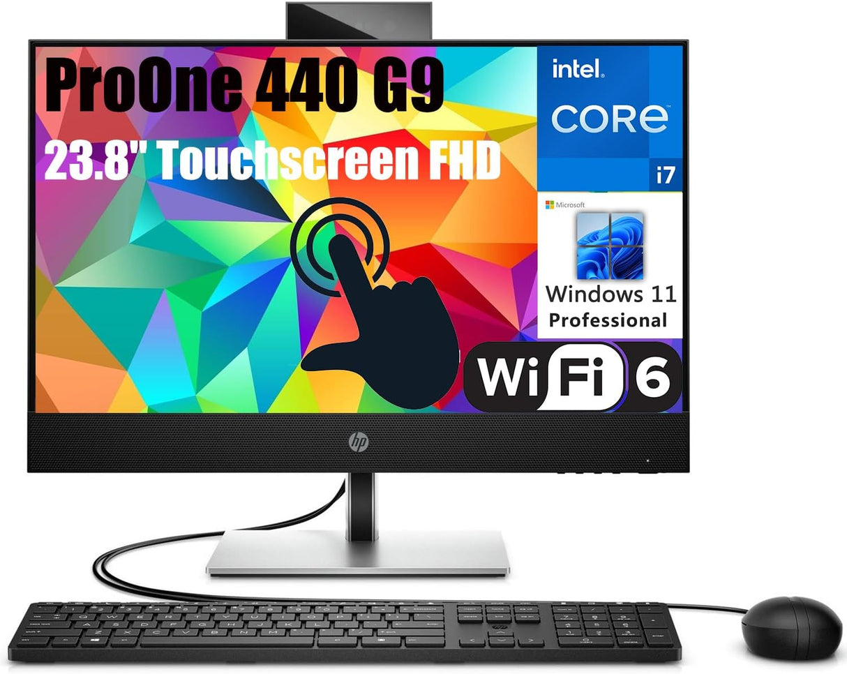 HP ProOne 440 G9 All-in-One PC – Core i7-12700T | 8GB RAM | 512GB SSD | 23.8" FHD Display | FreeDOS