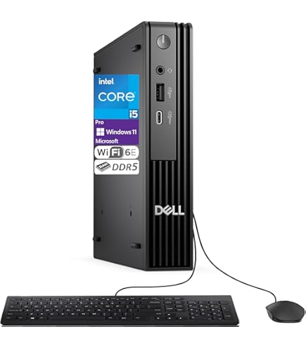 Dell Pc Pro Micro QCM1250 | 210-BPPV | U5 235T/8GB/512GB SSD/Integrated/WLAN + BT/Kb/Mouse/W11Pro/1Yr Pro Support.
