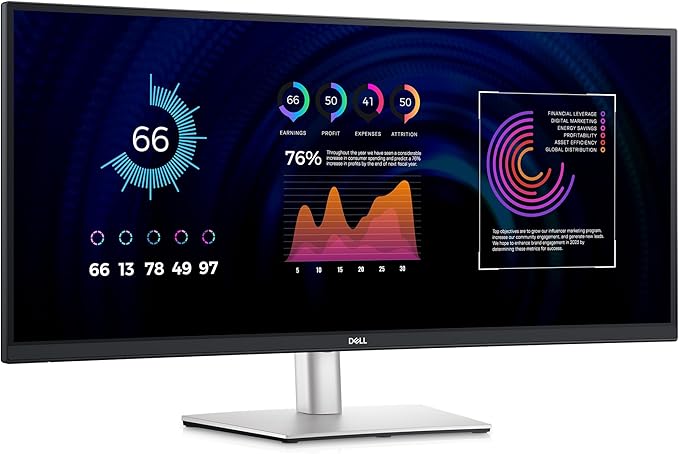DELL Monitor Curved P3424WE USB C Hub 86.5cm 34" Inch 3 Year WUE ( 210-BGTY )