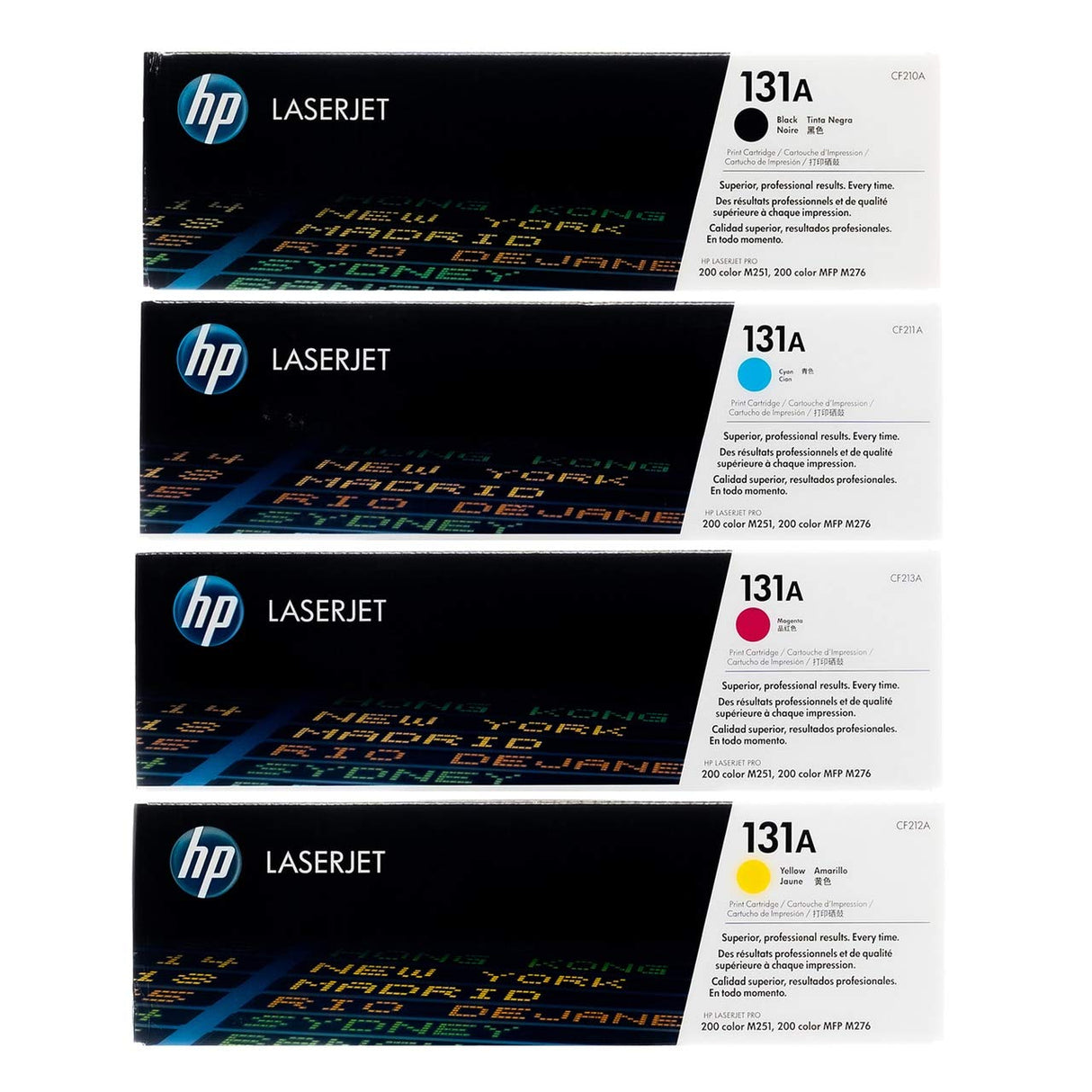 مجموعة حبر HP الأصلية متعددة الاستخدامات 131A (CF210A CF211A CF212A CF213A) PRO-200/M251/M276